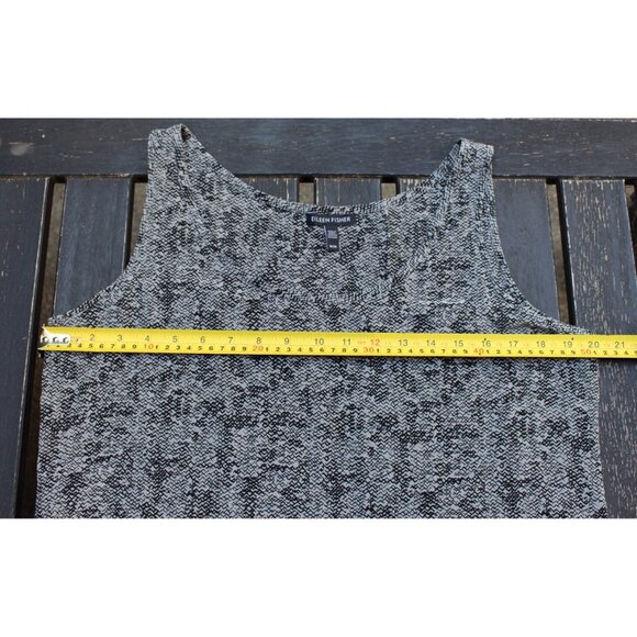 Eileen Fisher - Silk Crepe de Chine Roadster Print Tank, Black, Med - Picture 9 of 9